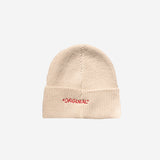 Bonnet Beige _ Logo Rouge