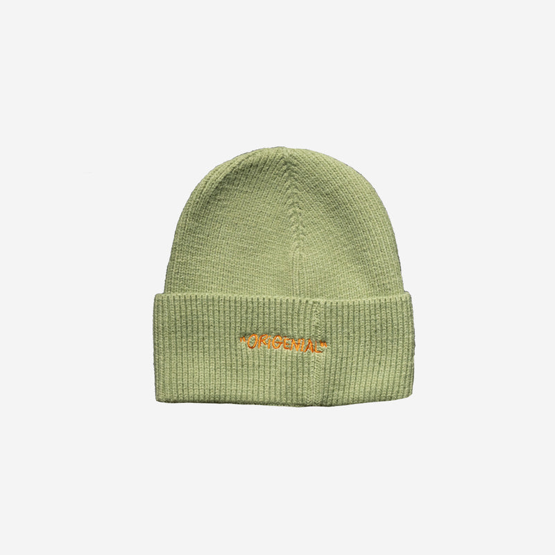 Bonnet Vert Pastel _ Logo Orange