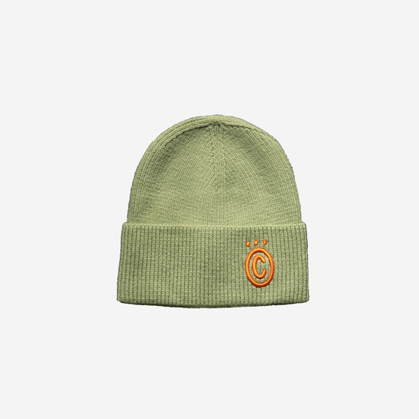 Bonnet Vert Pastel _ Logo Orange