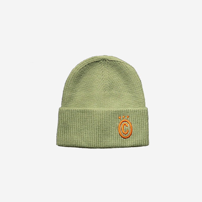 Bonnet Vert Pastel _ Logo Orange