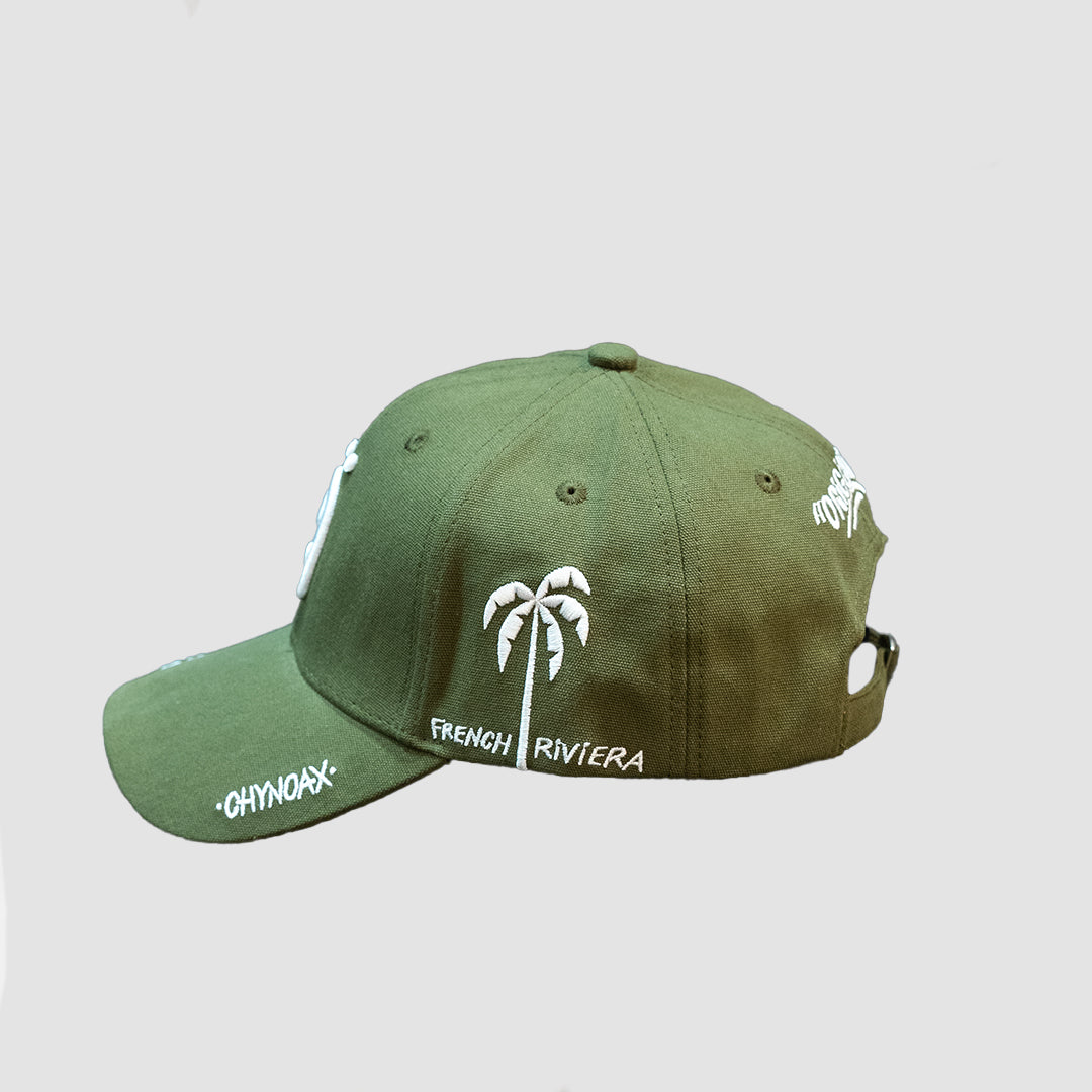 Casquette French Riviera Kaki/Blanche